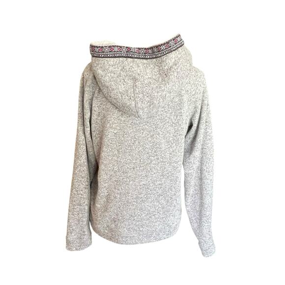 American Eagle Fleece Hoodie Gray Zip Front Aztec Trim Sz XL Fall Casual Cozy - Picture 3 of 10